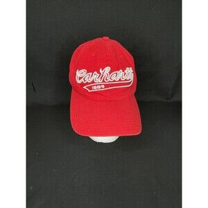 Carhartt 1889 Cap #RN14806 Vibrant Red Logo Adult M/L Spell Out